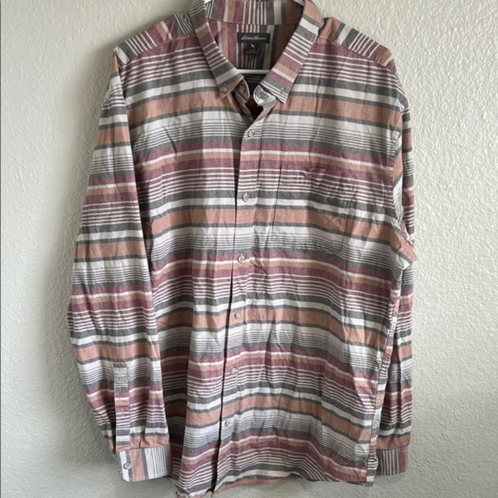 Eddie Bauer Multicolor Striped Button Down Shirt XL